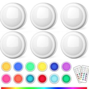 LED Color Changing Puck Lights with Remote